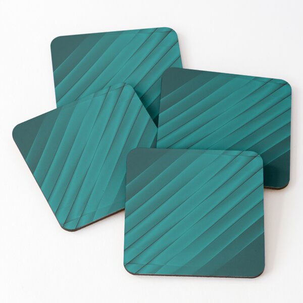 Item preview, Abstract Teal Geometric Stripes – Modern Turquoise Pattern designed and sold by shoppersgallery.