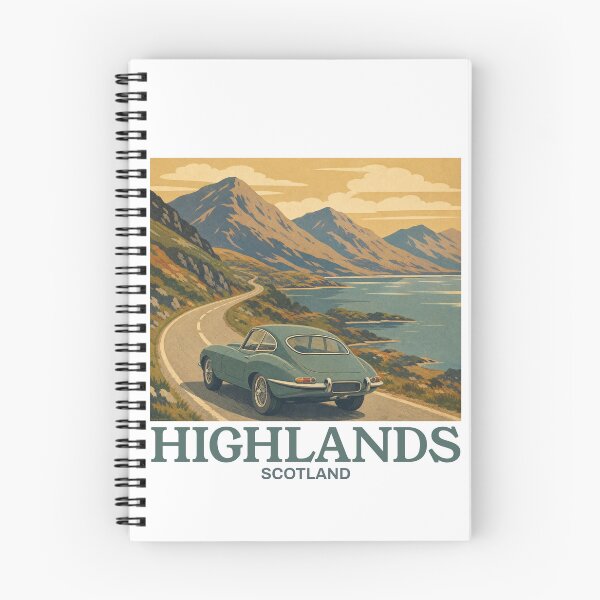 Item preview, Highlands Scotland Travel Poster designed and sold by Automotive Art by Greg.
