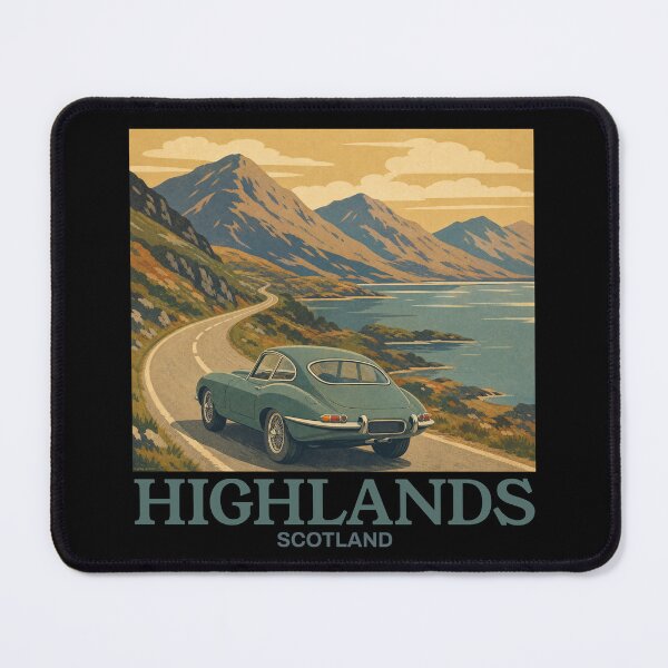Item preview, Highlands Scotland Travel Poster designed and sold by Automotive Art by Greg.