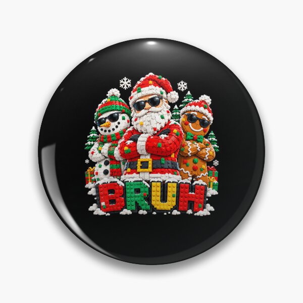 Item preview, Bruh Xmas Santa Snowman Gingerbread Building Blocks Boys designed and sold by MatherFisher.