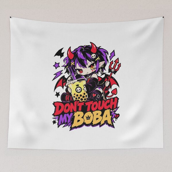 Item preview, Don't Touch My Boba Cute Demon designed and sold by RAS-77.