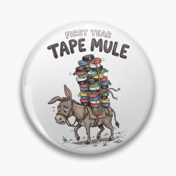 Item preview, First Year Tape Mule – Electrician Apprentice Hazing Journeyman Trades Humor Comic Art designed and sold by Luminari Creations.