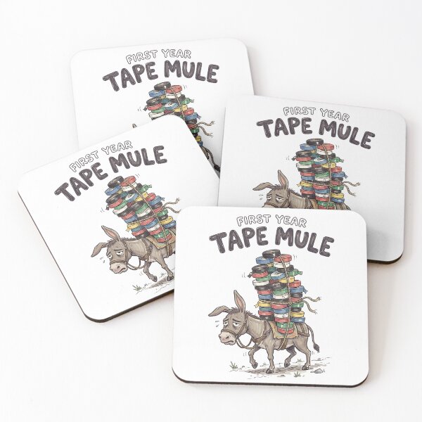 Item preview, First Year Tape Mule – Electrician Apprentice Hazing Journeyman Trades Humor Comic Art designed and sold by Luminari Creations.