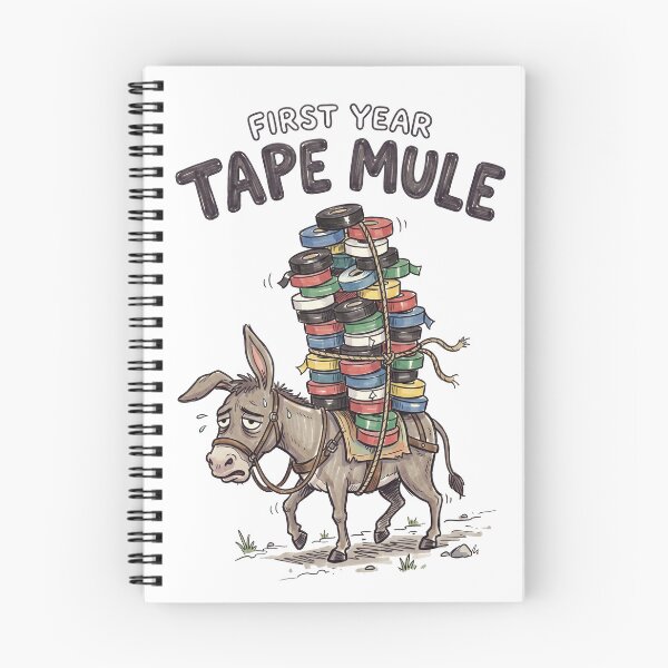 Item preview, First Year Tape Mule – Electrician Apprentice Hazing Journeyman Trades Humor Comic Art designed and sold by Luminari Creations.