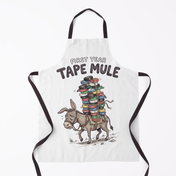Item preview, First Year Tape Mule – Electrician Apprentice Hazing Journeyman Trades Humor Comic Art designed and sold by Luminari Creations.