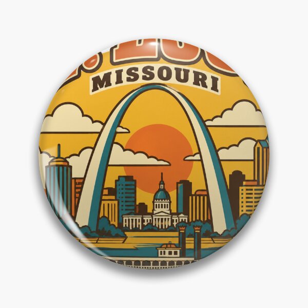 Item preview, St. Louis Gift - Vintage St. Louis Missouri Travel Art designed and sold by RedRubyBubble.
