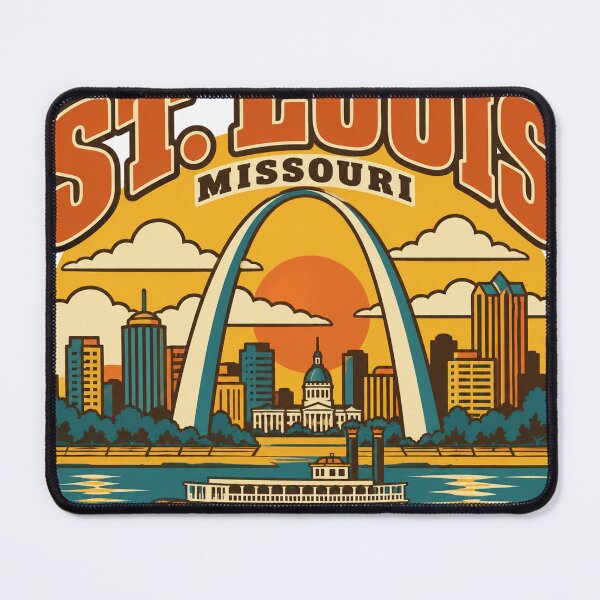 Item preview, St. Louis Gift - Vintage St. Louis Missouri Travel Art designed and sold by RedRubyBubble.