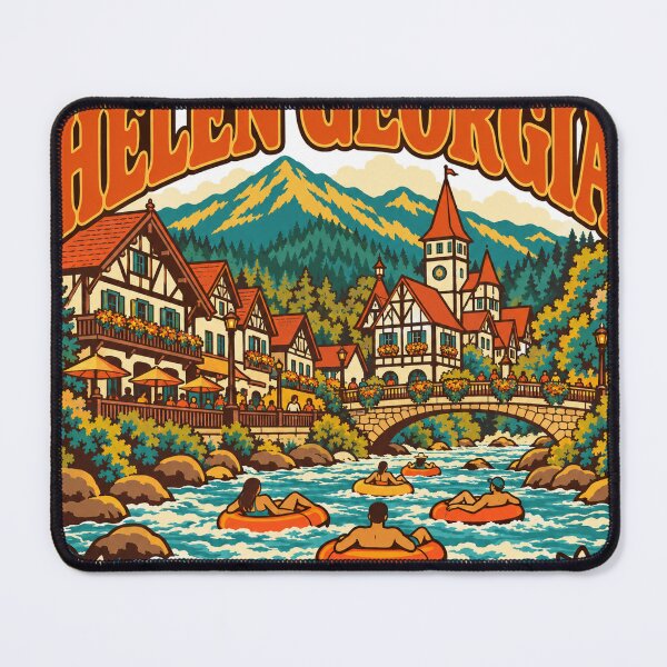 Item preview, Helen Georgia Gift - Alpine Mountain Town designed and sold by RedRubyBubble.