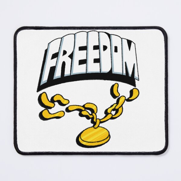 Item preview, Freedom Graffiti Lettering with Broken Gold Chain designed and sold by VitoxStudio.