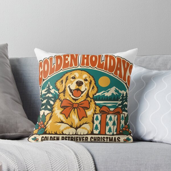 Item preview, Golden Retriever Christmas Gift - Golden Holidays designed and sold by RedRubyBubble.