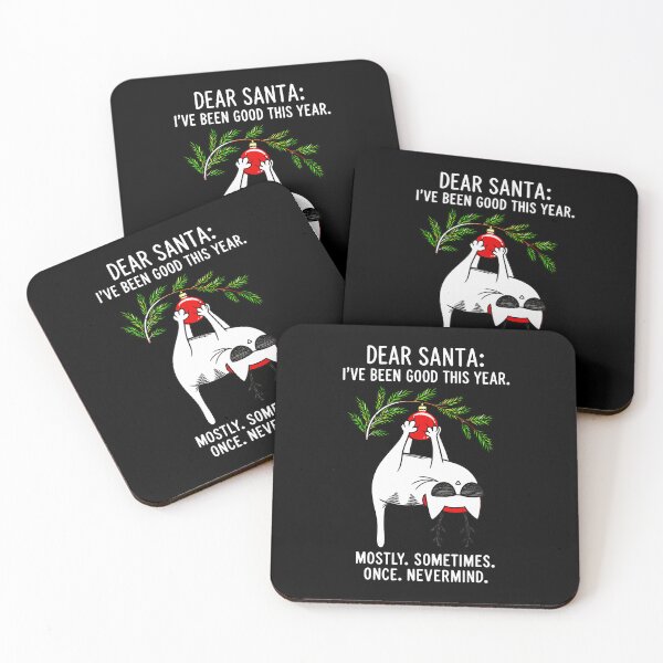 Item preview, Dear Santa I Been Good This Year Mostly Funny Xmas Cat designed and sold by OddityVault.