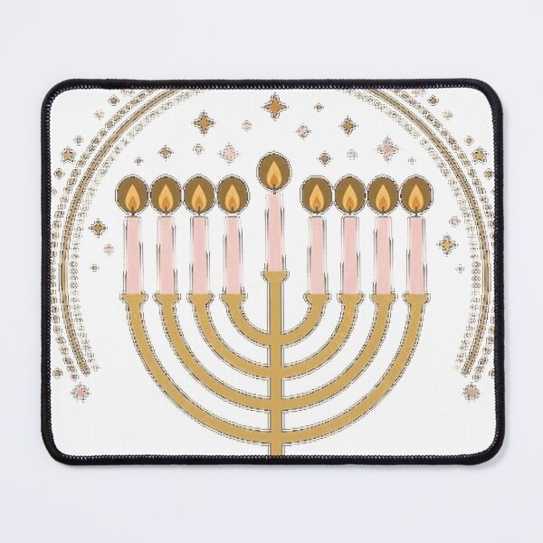 Item preview, Modern Menorah Hanukkah Festival of Lights Design Classic T-Shirt_304b3923c0 designed and sold by gidget-gadget.