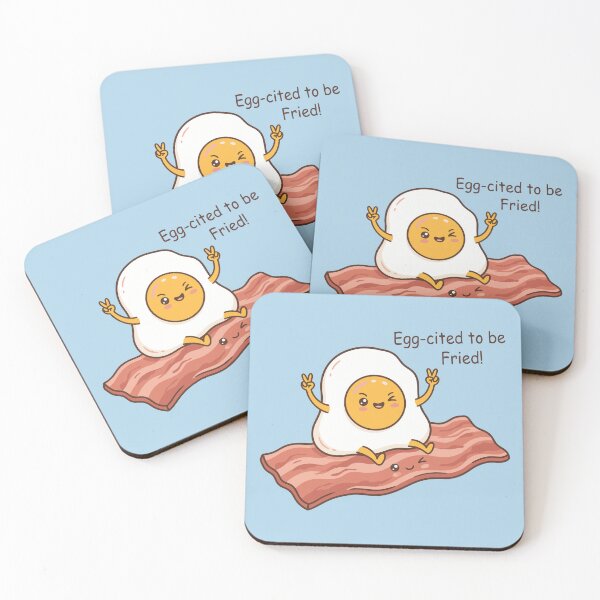 Item preview, Egg-Cited To Be Fried Cute Sunny Side Up Bacon designed and sold by Amir Faysal.