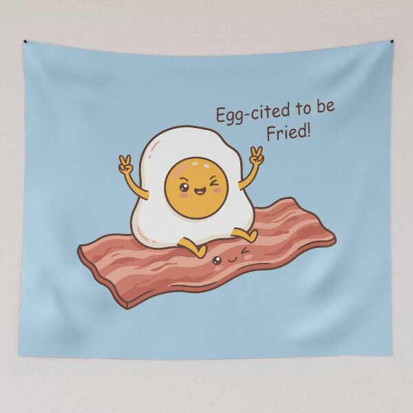 Item preview, Egg-Cited To Be Fried Cute Sunny Side Up Bacon designed and sold by Amir Faysal.