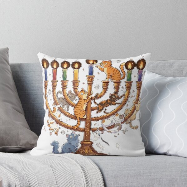 Item preview, Hanukkah Cats Menorah Classic T-Shirt_49f0a0f153 designed and sold by YOUUKNOW.