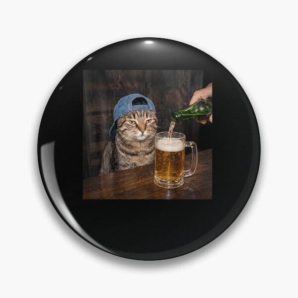 Item preview, Funny Cat Drinking Beer Hat Graphic Unimpressed Tabby designed and sold by OddityVault.