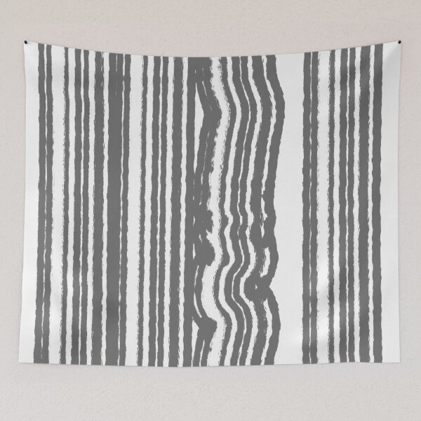 Item preview, Wavy Rhythm – Grey Abstract Brushstroke Stripes designed and sold by Fun In The Sun .