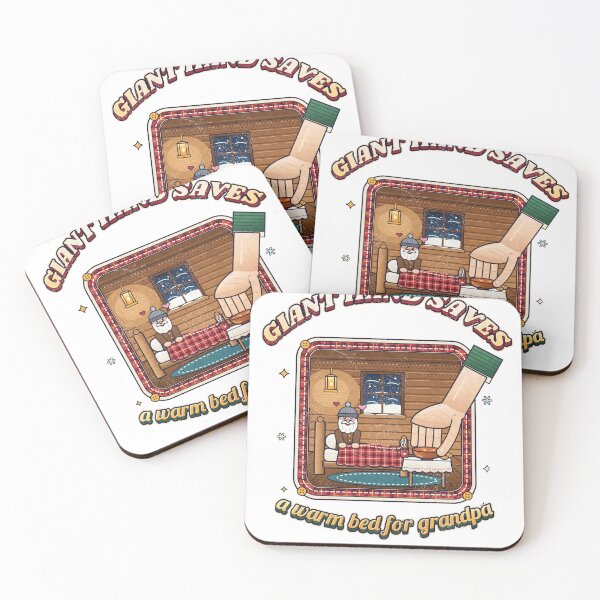Item preview, Christmas Gift for Grandpa Cozy Cabin Bed Giant Hand Saves designed and sold by MiniSaga Shop.