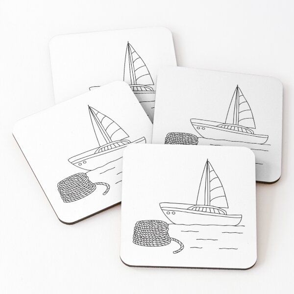 Item preview, A yacht beside a pier with ropes designed and sold by rasagamastore.