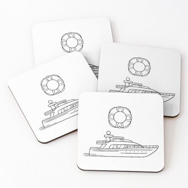 Item preview, A yacht close to a lifebuoy hanging on the wall designed and sold by rasagamastore.