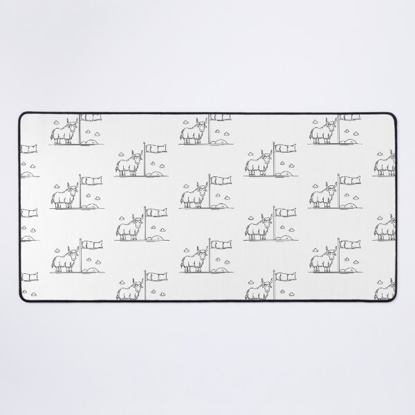Item preview, A yak beside a prayer flag fluttering in the wind designed and sold by rasagamastore.