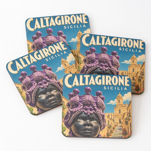 Item preview, Vintage-style travel poster for Caltagirone, Sicily. designed and sold by fullstackphotos.