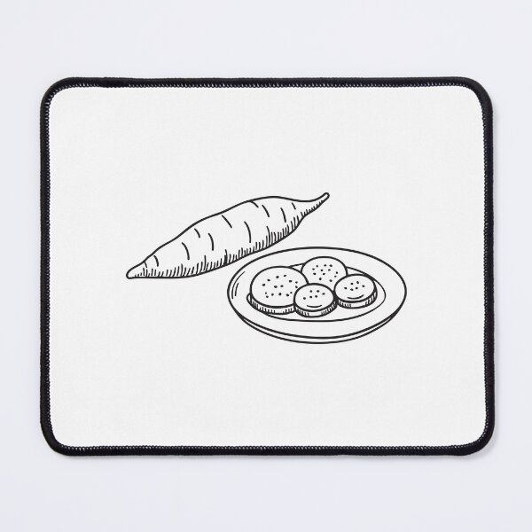 Item preview, A yam beside a ceramic plate with sliced vegetables designed and sold by rasagamastore.