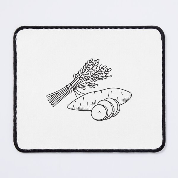 Item preview, A yam close to a bundle of herbs tied with string designed and sold by rasagamastore.