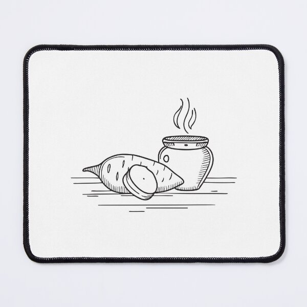 Item preview, A yam close to a clay pot placed on a rustic table designed and sold by rasagamastore.