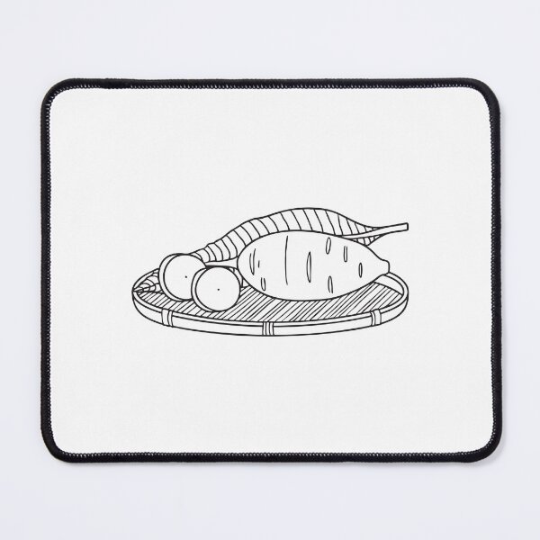 Item preview, A yam close to a wicker tray lined with banana leaves designed and sold by rasagamastore.