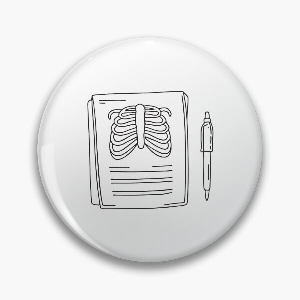 Item preview, An X ray beside a pen lying on a medical form designed and sold by rasagamastore.