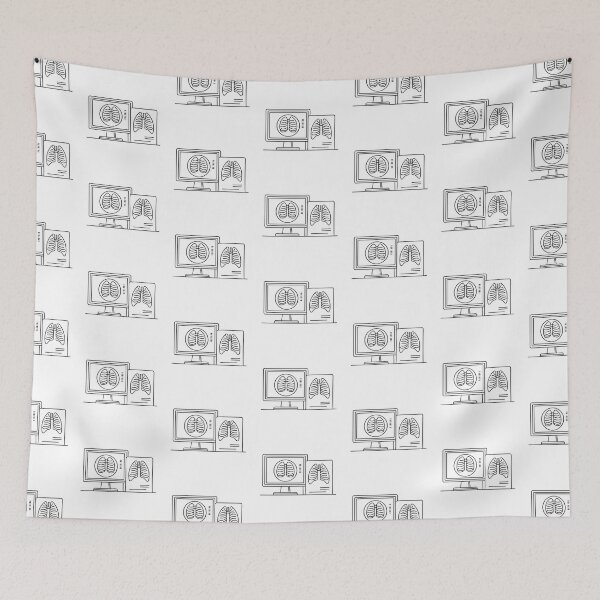 Item preview, An X ray close to a monitor displaying grayscale images designed and sold by rasagamastore.