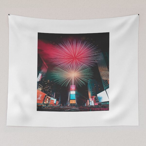 Item preview, Fireworks over Time Square designed and sold by Artnovalty.redbubble.com.