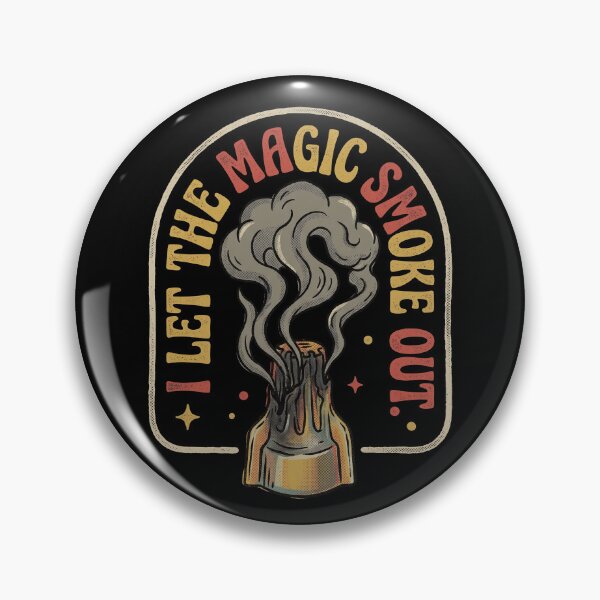Item preview, I Let the Magic Smoke Out – Electrician Electronics Engineer Vintage Retro Humor Badge Art designed and sold by Luminari Creations.