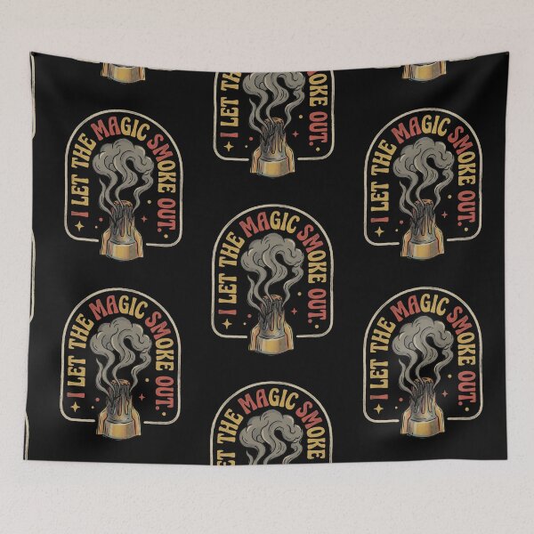 Item preview, I Let the Magic Smoke Out – Electrician Electronics Engineer Vintage Retro Humor Badge Art designed and sold by Luminari Creations.
