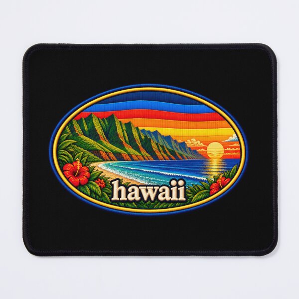 Item preview, Hawaii Tropical Coast Embroidered Sunset designed and sold by Swanny's Custom T-shirt and Gift Designs.