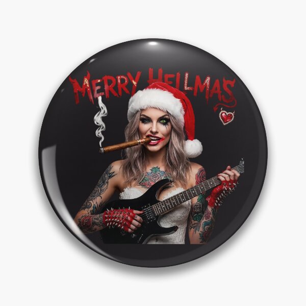 Item preview, Merry Hellmas Cigar Guitar Santa Girl designed and sold by Voodoo Store Paranormal Collections.