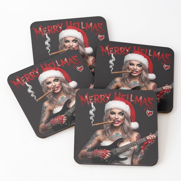 Item preview, Merry Hellmas Cigar Guitar Santa Girl designed and sold by Voodoo Store Paranormal Collections.