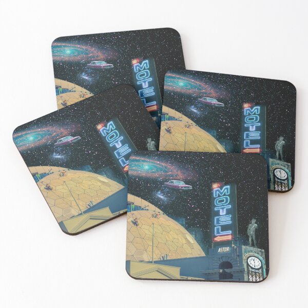 Item preview, Melbourne Cosmic Motel – Retro Futurist Synthwave Art designed and sold by Michael Capparelli.