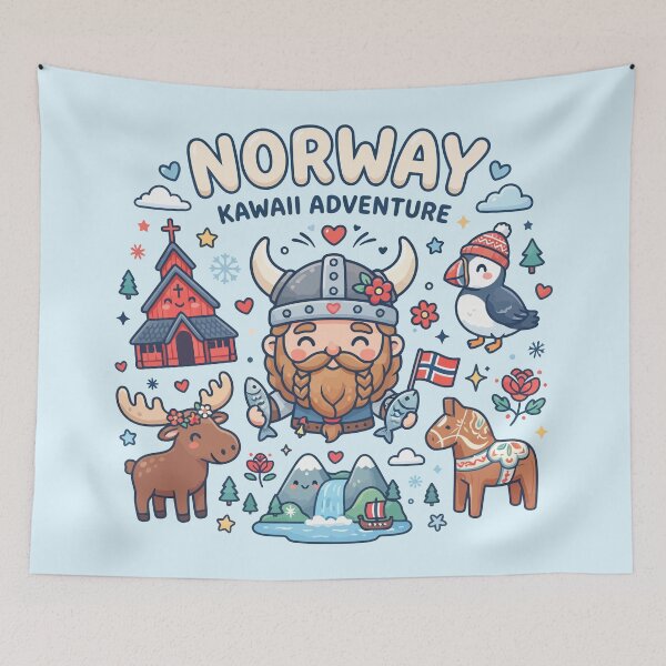 Item preview, Norway Kawaii Adventure designed and sold by Amir Faysal.