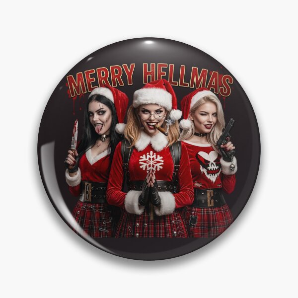 Item preview, Merry Hellmas Three Santa Girls Trio designed and sold by Voodoo Store Paranormal Collections.