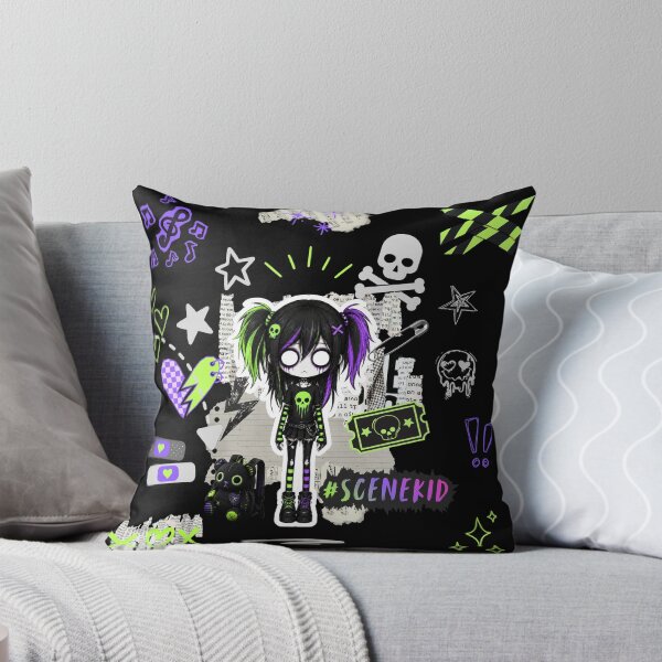 Item preview, Y2K Scenecore Aesthetic #SCENEKID Sticker Bomb Cyber Emo Art Print designed and sold by Side By Side Studio.