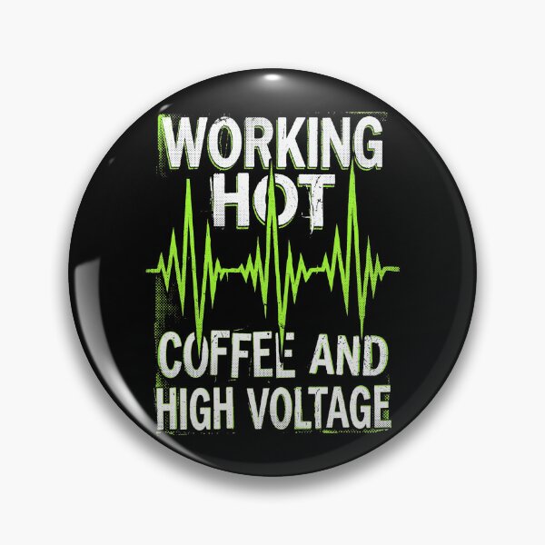 Item preview, Working Hot Coffee and High Voltage – Electrician Live Wire Adrenaline Industrial Grunge Art designed and sold by Luminari Creations.