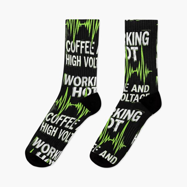 Item preview, Working Hot Coffee and High Voltage – Electrician Live Wire Adrenaline Industrial Grunge Art designed and sold by Luminari Creations.