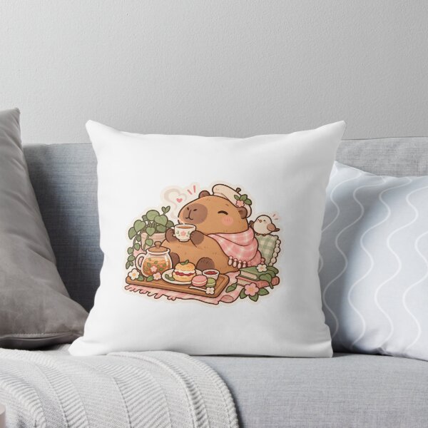 Item preview, Cozy Capybara Tea Time Illustration designed and sold by Mochivelle Studio.
