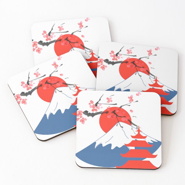Item preview, Mount Fuji Japanese Pagoda Red Sun designed and sold by Serenity2027.