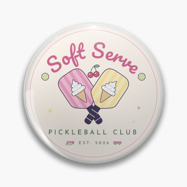 Item preview, Soft Serve Pickleball Club Badge – Cute Pickleball Gift for Her designed and sold by IsleAmore.