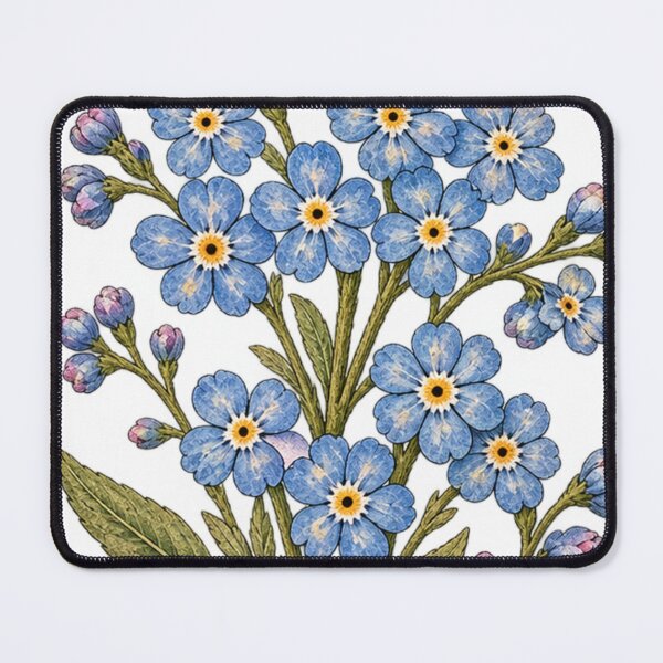 Item preview, Vintage Forget Me Not Botanical Blue Wildflower Illustration designed and sold by Anstickerrr.