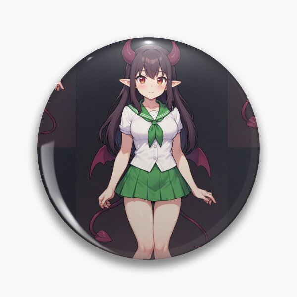 Item preview, Cute anime demon girl - Dark Background designed and sold by ArtsJulian.