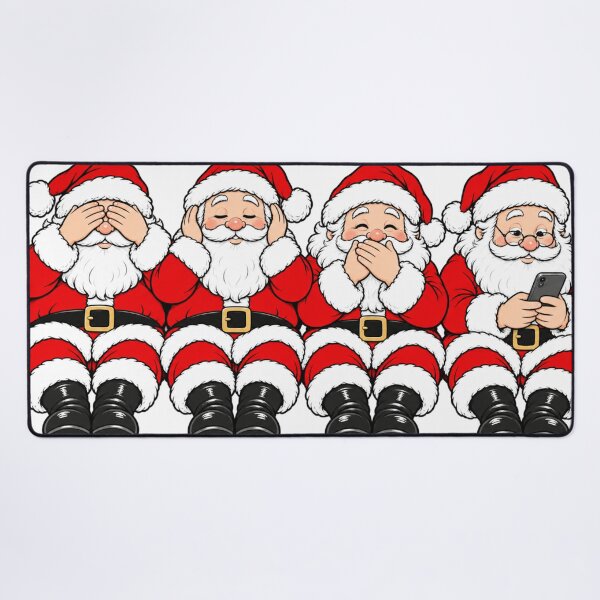 Item preview, Four Funny Santas – See, Hear, Speak & Scroll Christmas Cartoon designed and sold by Fun In The Sun .
